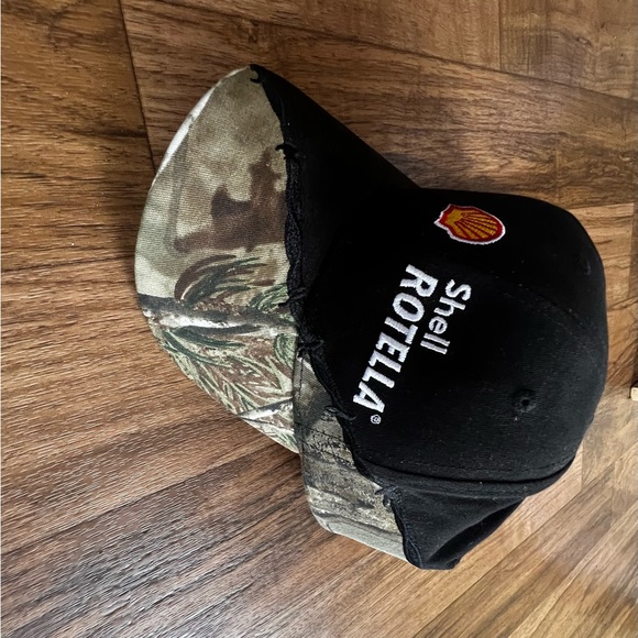 Realtree Shell Gas Rotella hat strap back black and camp new with tags. - Picture 4 of 6